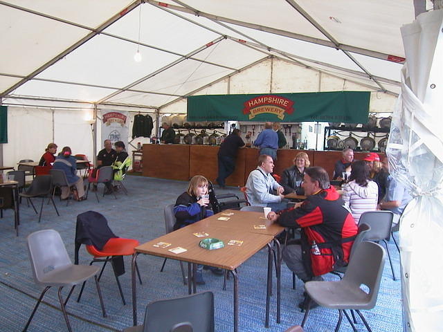 The "beer tent" before the rush.