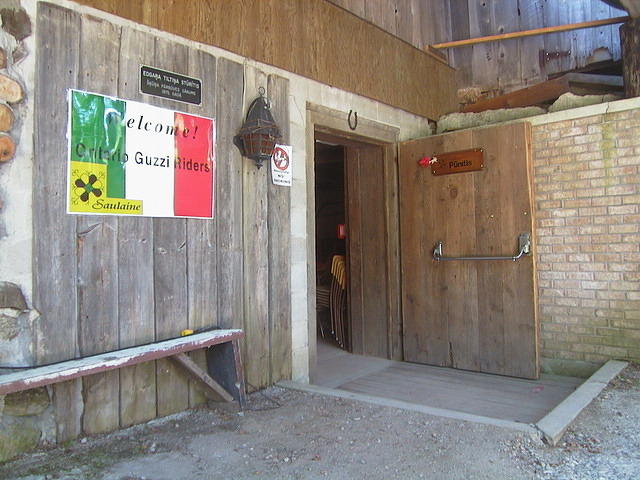 Entrance to the bar in the lower barn.