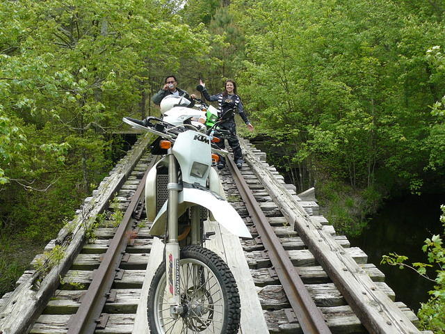 The trestle is a nice opportunity to take a break from the whoops on either side.