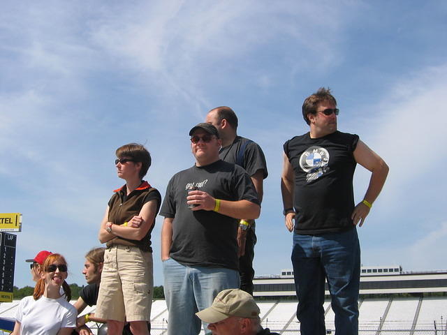 a few of the local rednecks watching the races at loudon - clearly some inbreeding going on up there ;o)