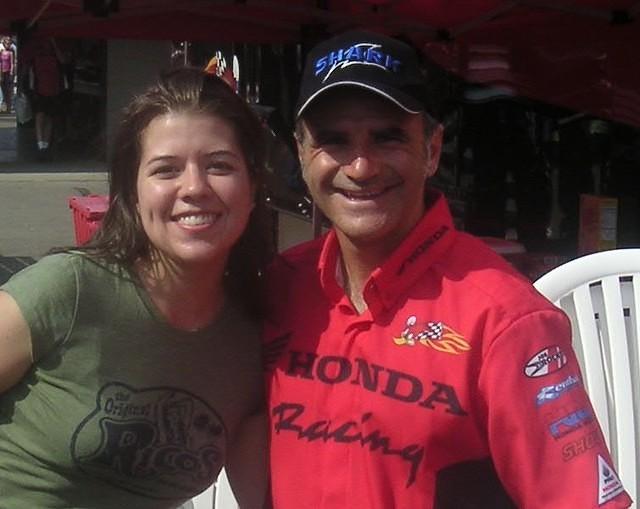 I towered over Miguel Duhamel when I met him at Mid Ohio.  See me hunched over?