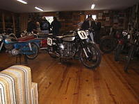 Front view of the Manx Norton racer.