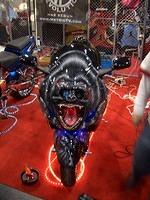 So this guy comes into the shop and says I want a gorilla face on the front of my bike man, with the teeth and oh yea make the headlights the eyes... 50,000 dollars later...