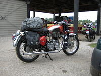 A "packed up" Royal Enfield