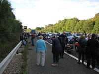 The M23 closed down in both directions, due to a fatal motorcycle accident