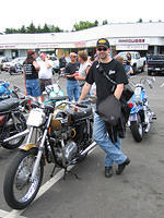 Brian and his Bonneville.